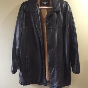 Dockers Black Leather Men's 2XL Jacket